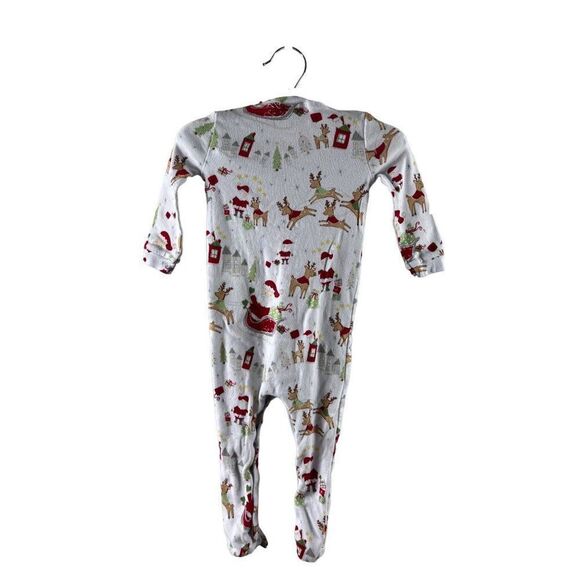 Pottery Barn Kids Santa Christmas Sleeper Footie Pajamas Size 12-18 Months - Picture 2 of 6